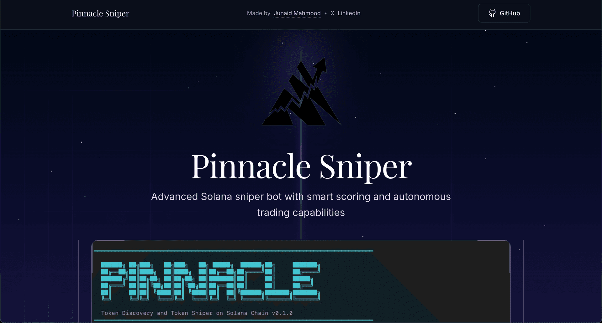 Pinnacle project preview